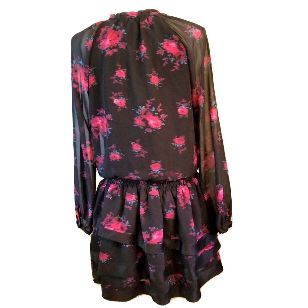 Sam Edelman Drop Waist Ruffle Dress in Smudge - Picture 3 of 6